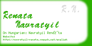 renata navratyil business card